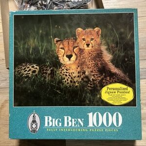 20 X 26 “Cheetahs” 1000 Piece - Big Ben - Milton Bradley Puzzle #04962-67